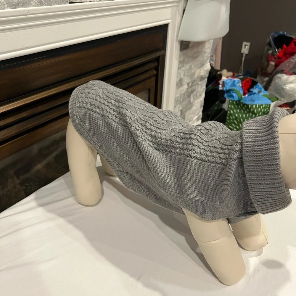 Cable Dog Sweater – Storm Grey | NWOT